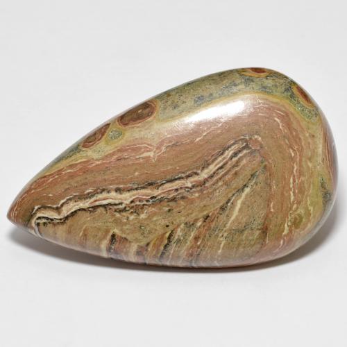 Jaspe multicolore naturelle en forme de poire, 53,59 ct, opaque