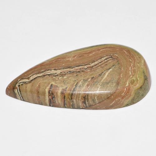Jaspe multicolore naturelle en forme de poire, 53,59 ct, opaque