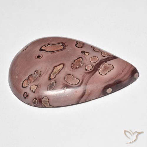Jaspe Multicolore naturelle En forme de poire, 42.71 ct, Opaque