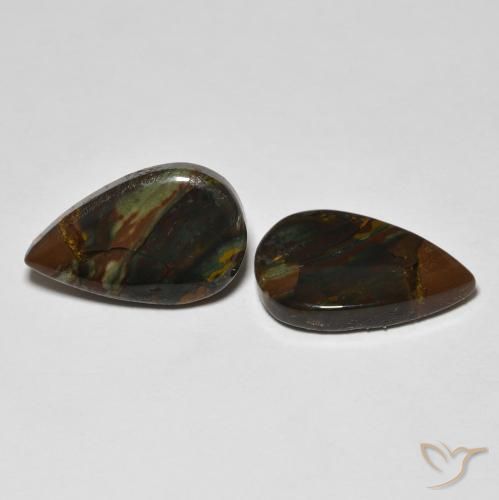 Shop natural 12.68ct Multicolore Jaspe gems, En forme de poire, from Indonésie at GemSelect. In stock, global shipping!