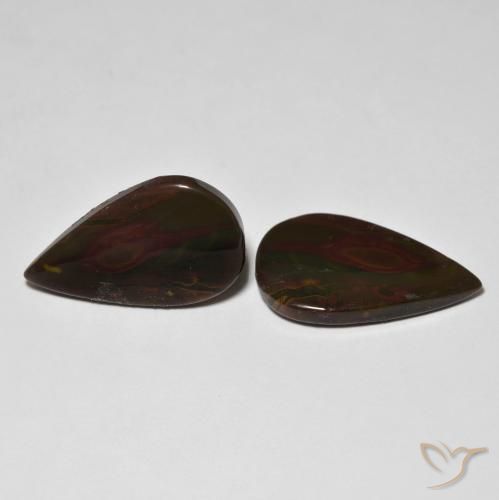 Shop natural 15.42ct Multicolore Jaspe gems, En forme de poire, from Indonésie at GemSelect. In stock, global shipping!