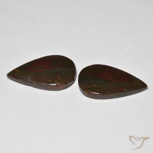 Shop natural 15.42ct Multicolore Jaspe gems, En forme de poire, from Indonésie at GemSelect. In stock, global shipping!