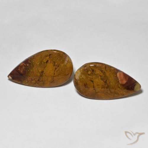 26.26ctw Naturel Multicolore Jaspe, En forme de poire, Opaque