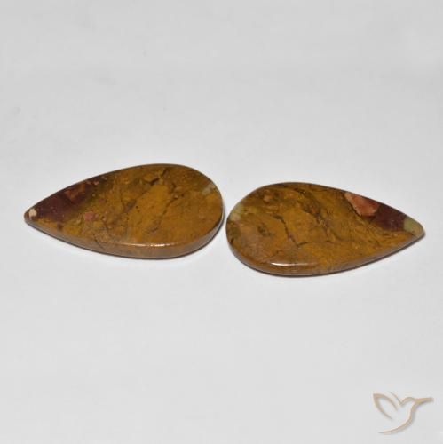 Shop natural 26.26ct Multicolore Jaspe gems, En forme de poire, from Indonésie at GemSelect. In stock, global shipping!