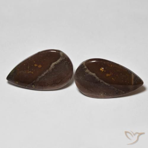 18.05ctw Naturel Multicolore Jaspe, En forme de poire, Opaque, Photo A