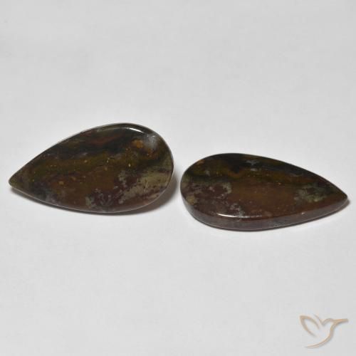 Shop natural 13.19ct Multicolore Jaspe gems, En forme de poire, from Indonésie at GemSelect. In stock, global shipping!