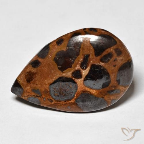 18.20ct Naturel Multicolore Jaspe, En forme de poire, Opaque