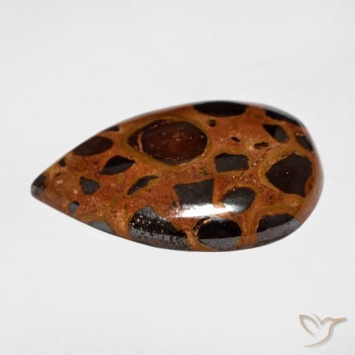 Jaspe Multicolore naturelle En forme de poire, 15.69 ct, Opaque