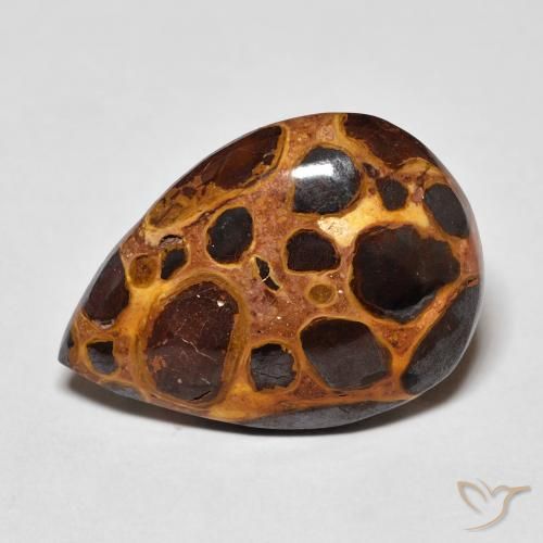 11.12ct Naturel Multicolore Jaspe, En forme de poire, Opaque