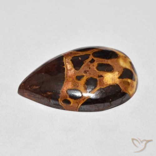 Jaspe Multicolore naturelle En forme de poire, 17.96 ct, Opaque