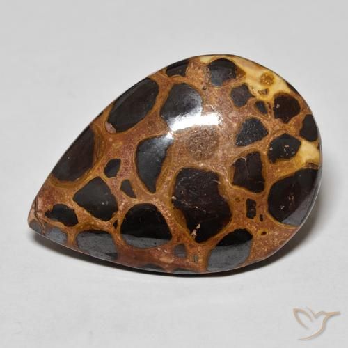 21.35ct Naturel Multicolore Jaspe, En forme de poire, Opaque