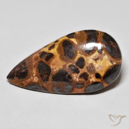 16.69ct Naturel Multicolore Jaspe, En forme de poire, Opaque