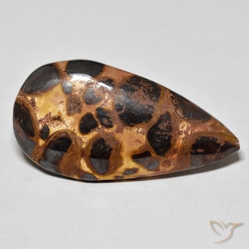 Jaspe Multicolore naturelle En forme de poire, 16.69 ct, Opaque