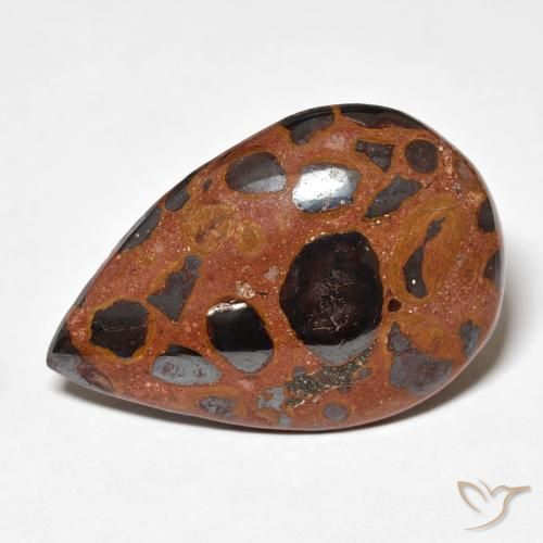 16.44ct Naturel Multicolore Jaspe, En forme de poire, Opaque
