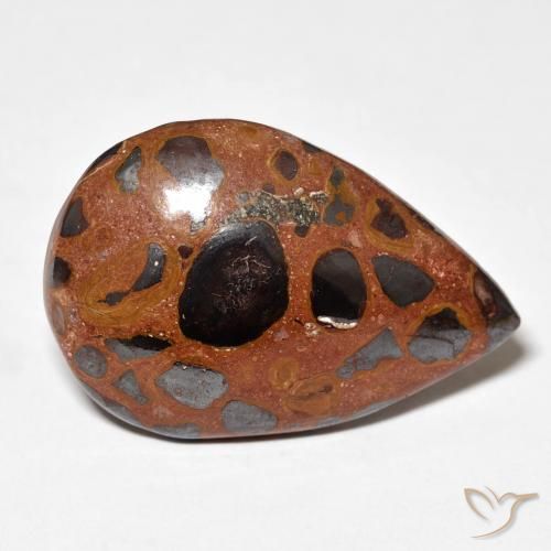 Jaspe Multicolore naturelle En forme de poire, 16.44 ct, Opaque