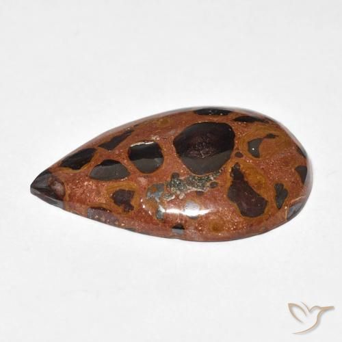 Jaspe Multicolore naturelle En forme de poire, 16.44 ct, Opaque