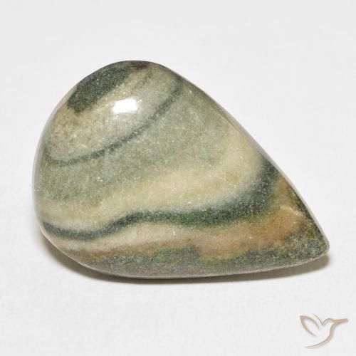 Jaspe Multicolore naturelle En forme de poire, 21.96 ct, Opaque