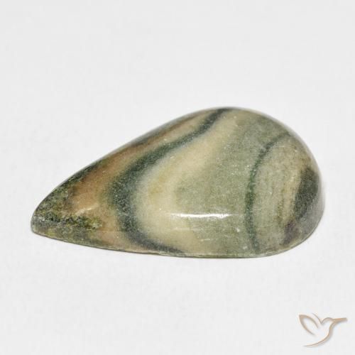 Jaspe Multicolore naturelle En forme de poire, 21.96 ct, Opaque