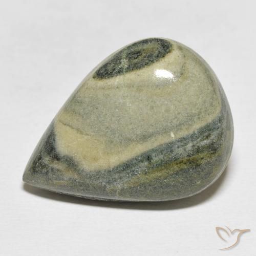 27.42ct Naturel Multicolore Jaspe, En forme de poire, Opaque