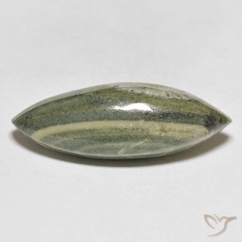 21.59ct Naturel Multicolore Jaspe, Marquise, Opaque