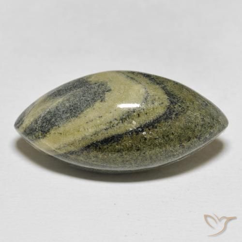 25.12ct Naturel Multicolore Jaspe, Marquise, Opaque