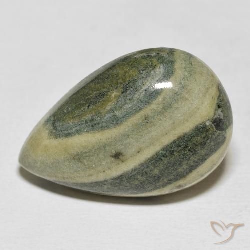 22.09ct Naturel Multicolore Jaspe, En forme de poire, Opaque