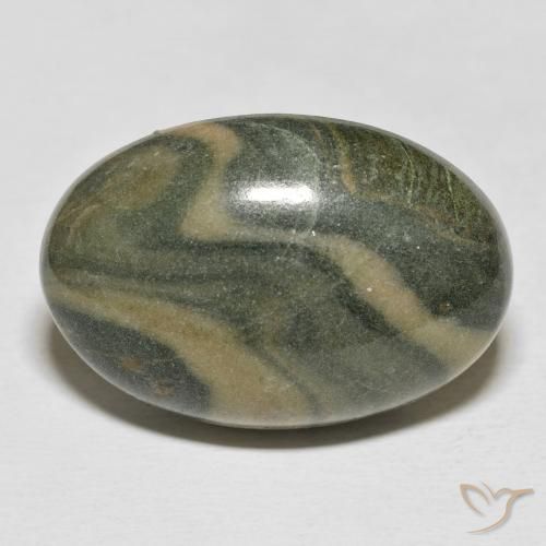 34.29ct Naturel Multicolore Jaspe, ovale, Opaque