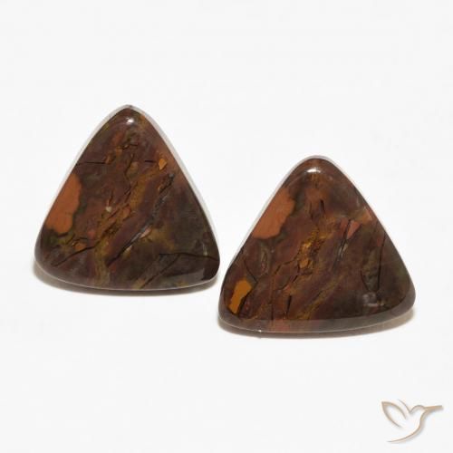 12.01ctw Naturel Multicolore Jaspe, Trillion, Opaque