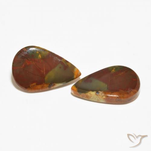 Shop natural 13.14ct Multicolore Jaspe gems, En forme de poire, from Indonésie at GemSelect. In stock, global shipping!