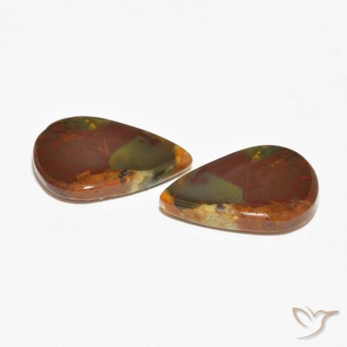 Shop natural 13.14ct Multicolore Jaspe gems, En forme de poire, from Indonésie at GemSelect. In stock, global shipping!