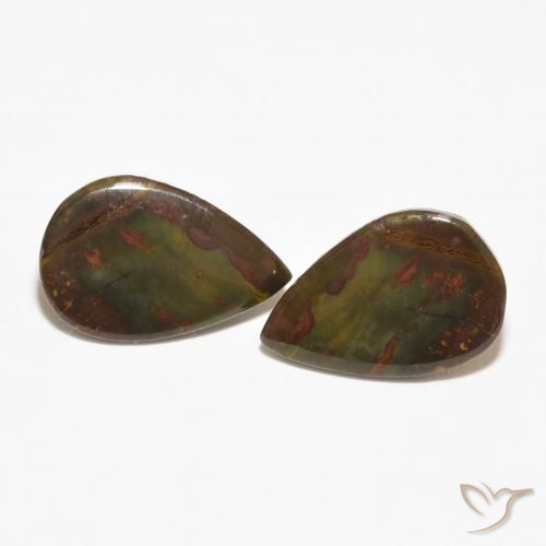Shop natural 12.58ct Multicolore Jaspe gems, En forme de poire, from Indonésie at GemSelect. In stock, global shipping!