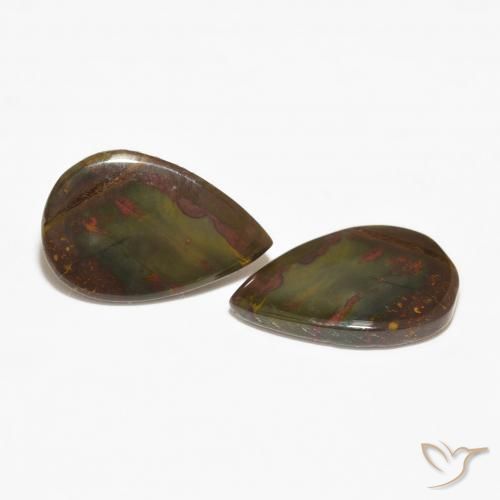Shop natural 12.58ct Multicolore Jaspe gems, En forme de poire, from Indonésie at GemSelect. In stock, global shipping!