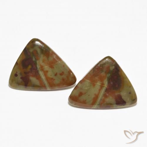 11.17ctw Naturel Multicolore Jaspe, Trillion, Opaque