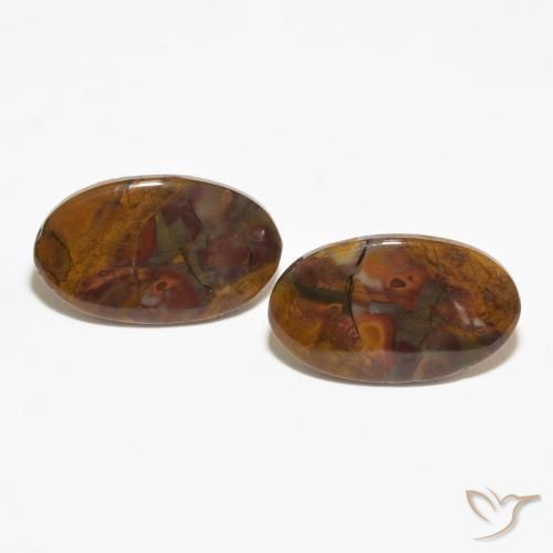16.02ctw Naturel Multicolore Jaspe, ovale, Opaque