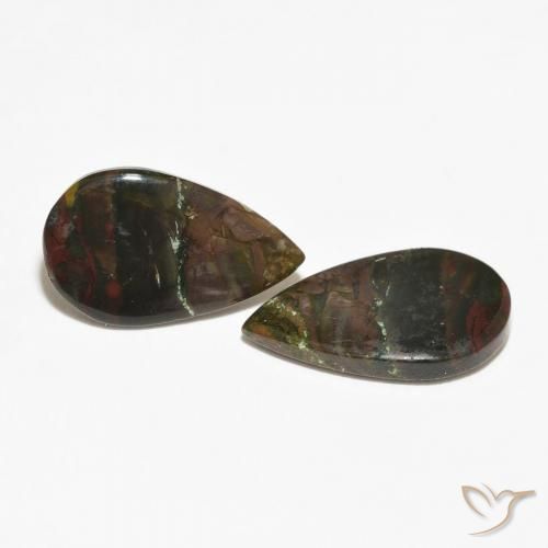 Shop natural 12.02ct Multicolore Jaspe gems, En forme de poire, from Indonésie at GemSelect. In stock, global shipping!