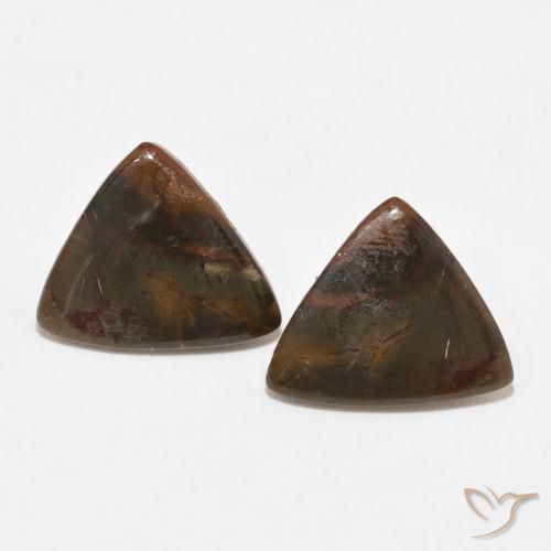 10.73ctw Naturel Multicolore Jaspe, Trillion, Opaque