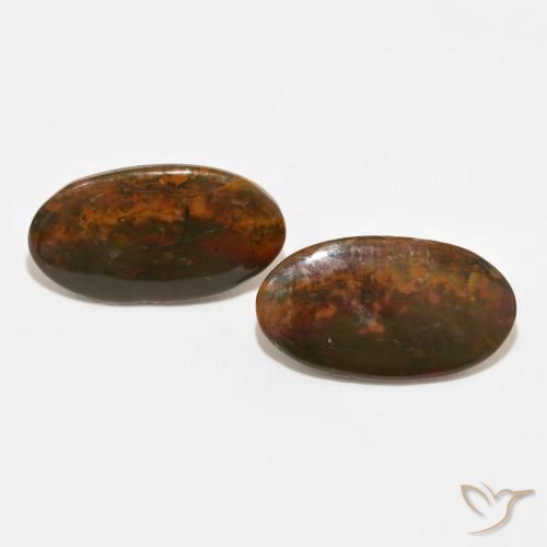 18.73ctw Naturel Multicolore Jaspe, ovale, Opaque