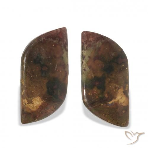 15.28ctw Naturel Multicolore Jaspe, Fantaisie, Opaque
