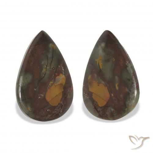 Shop natural 17.72ct Multicolore Jaspe gems, En forme de poire, from Indonésie at GemSelect. In stock, global shipping!