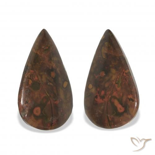 Shop natural 19.28ct Multicolore Jaspe gems, En forme de poire, from Indonésie at GemSelect. In stock, global shipping!