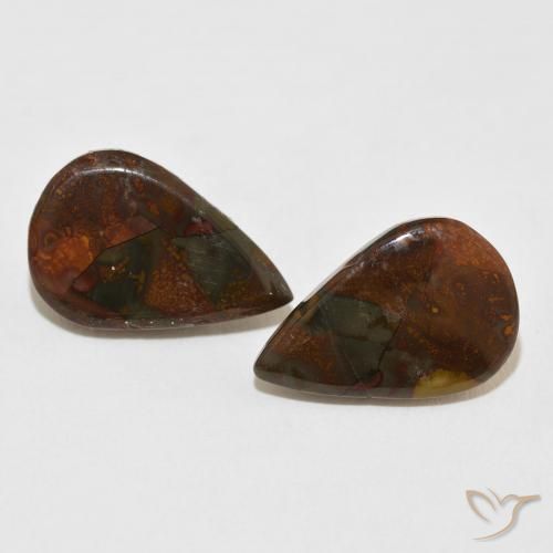 Shop natural 13.83ct Multicolore Jaspe gems, En forme de poire, from Indonésie at GemSelect. In stock, global shipping!