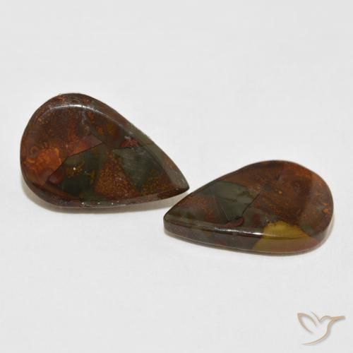 Shop natural 13.83ct Multicolore Jaspe gems, En forme de poire, from Indonésie at GemSelect. In stock, global shipping!