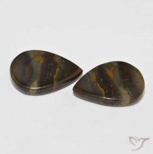 Shop natural 14.76ct Multicolore Jaspe gems, En forme de poire, from Indonésie at GemSelect. In stock, global shipping!