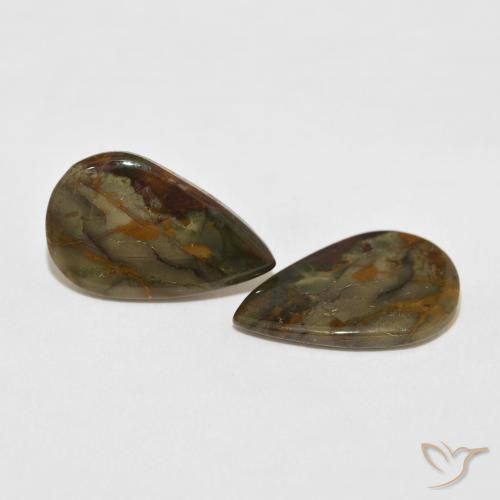 Shop natural 11.42ct Multicolore Jaspe gems, En forme de poire, from Indonésie at GemSelect. In stock, global shipping!