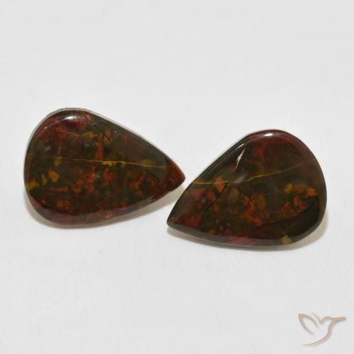 Achetez naturel 8,28ct multicolore jaspe gems, en forme de poire, en provenance indonésie chez gemselect. en stock, livraison internationale!