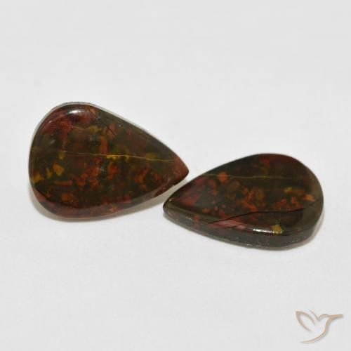 Achetez naturel 8,28ct multicolore jaspe gems, en forme de poire, en provenance indonésie chez gemselect. en stock, livraison internationale!