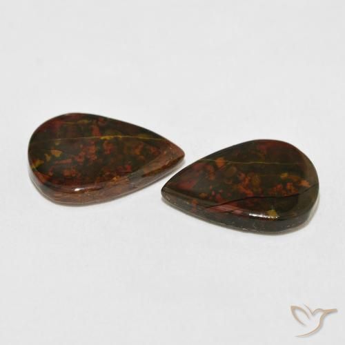 Achetez naturel 8,28ct multicolore jaspe gems, en forme de poire, en provenance indonésie chez gemselect. en stock, livraison internationale!