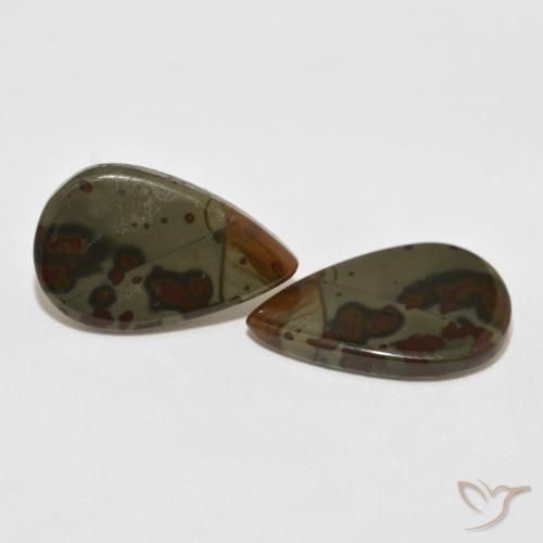 Shop natural 12.88ct Multicolore Jaspe gems, En forme de poire, from Indonésie at GemSelect. In stock, global shipping!