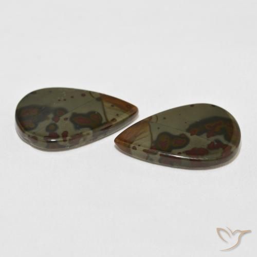Shop natural 12.88ct Multicolore Jaspe gems, En forme de poire, from Indonésie at GemSelect. In stock, global shipping!