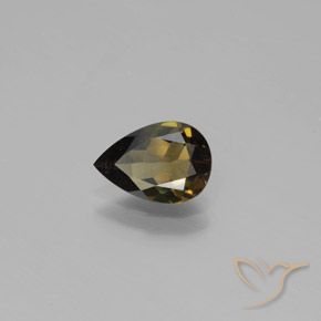 Rupine des grains Brun doré profond naturelle En forme de poire, 1.17 ct, VS